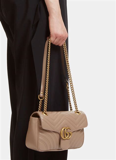 gucci gürtel taupe|GG Marmont small shoulder bag in taupe leather .